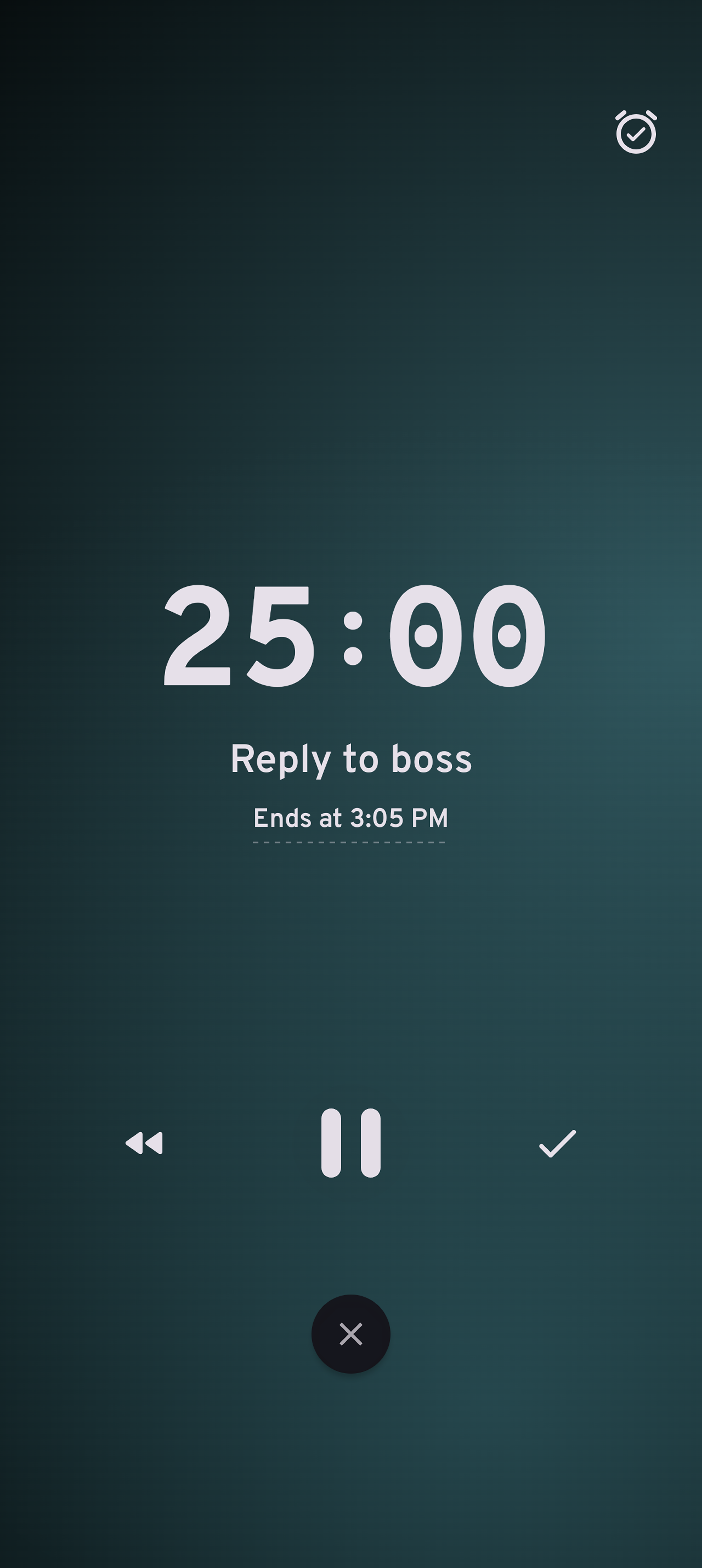 Focus session screenshot